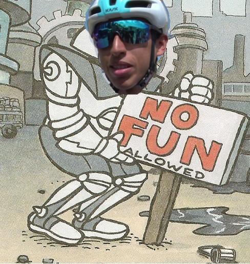 the No Fun Allowed meme with Egan Benal pastede on yay